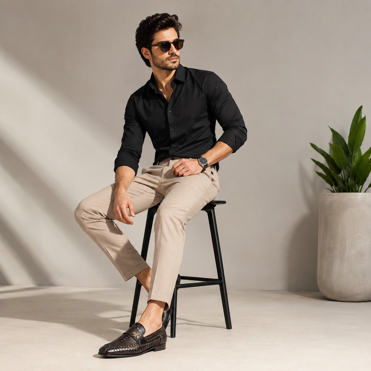 Men's Woven Bee Loafers